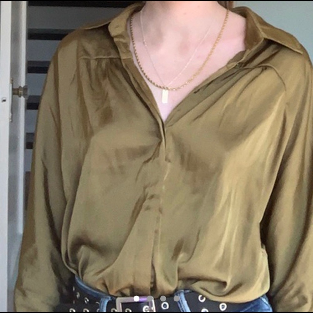 Anthropologie silky shirt